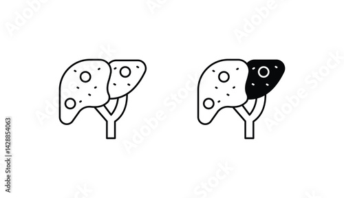 Hepatitis icon design with white background stock illustration