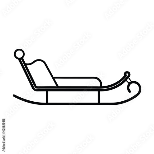 chaise longue on white background