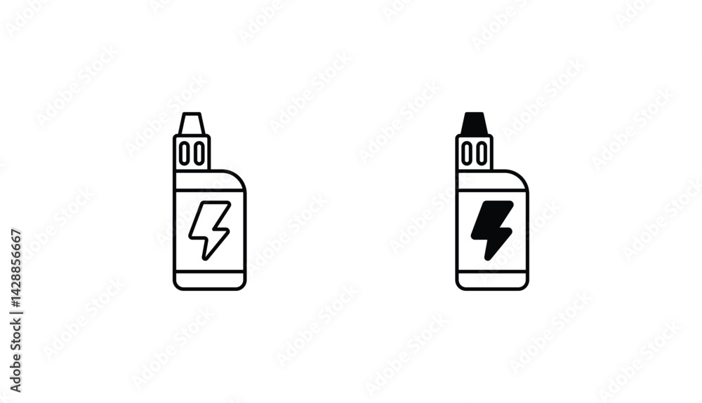Electric Cigrete icon design with white background stock illustration Electric Cigrete icon design with white background stock illustration