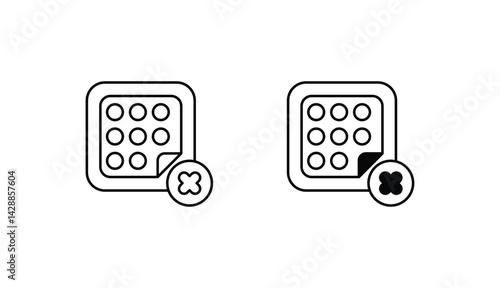 No Nicotine icon design with white background stock illustration