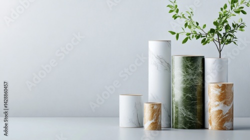Wallpaper Mural Home decor essentials: marble-patterned adhesive rolls arranged on flat surface Torontodigital.ca