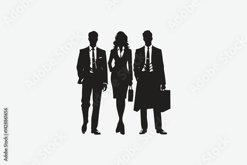 Friends chilling squad silhouette