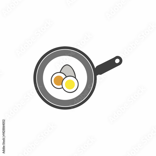 fried egg in a frying pan