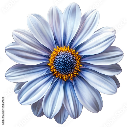 Blue Osteospermum flower blossom close up macro shot