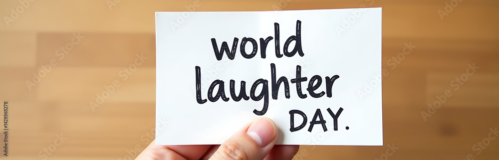 Handwritten Note About Joy And Laughter For World Laughter Day