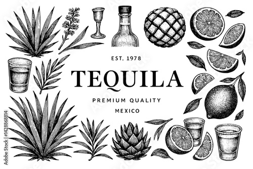 Celebrating the art of tequila with intricate illustrations and rich flavors from Mexico