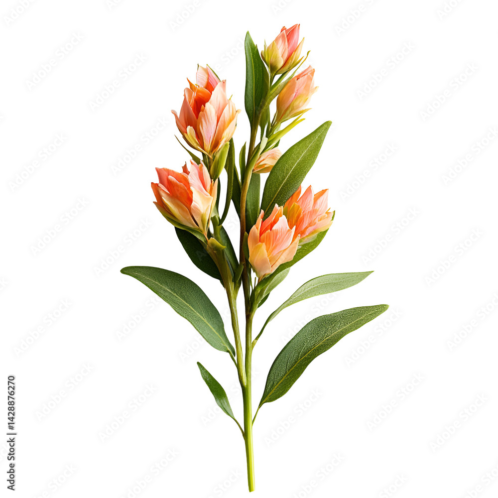 Fototapeta premium Elegant Alstroemeria flowers on black background