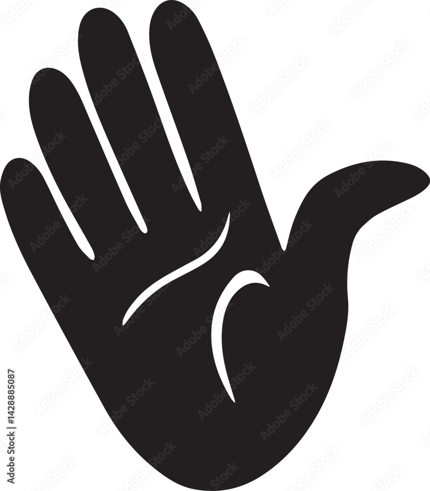 Obraz premium black hand vector