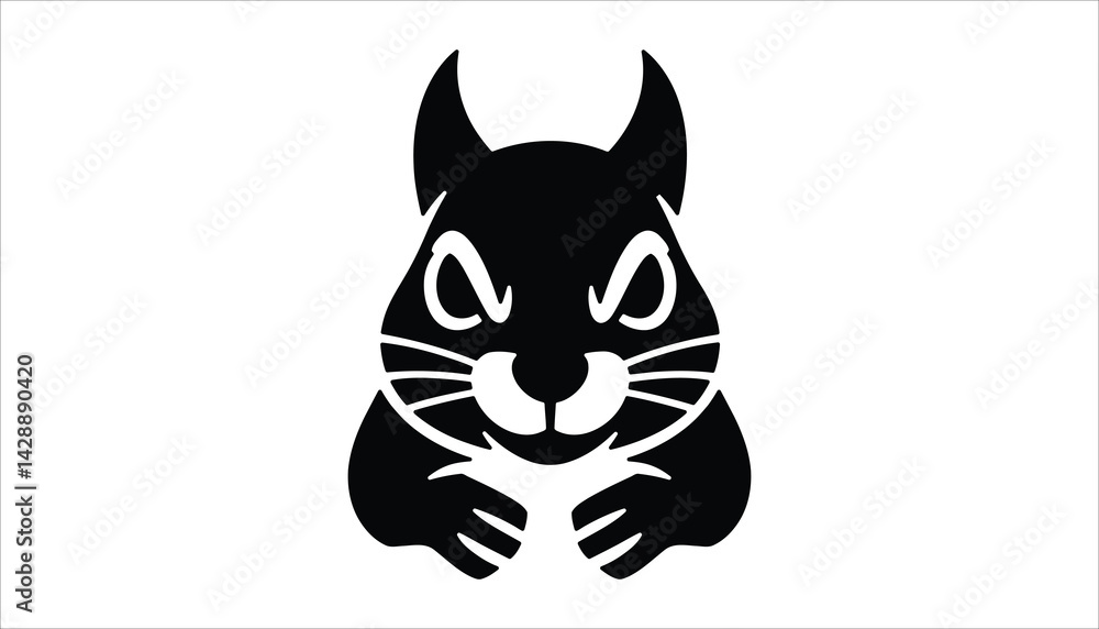 Fototapeta premium Stylized squirrel vector illustration cartoon animal logo design