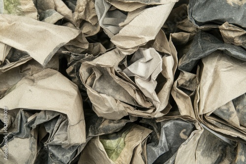 Wallpaper Mural Crumpled paper waste Torontodigital.ca