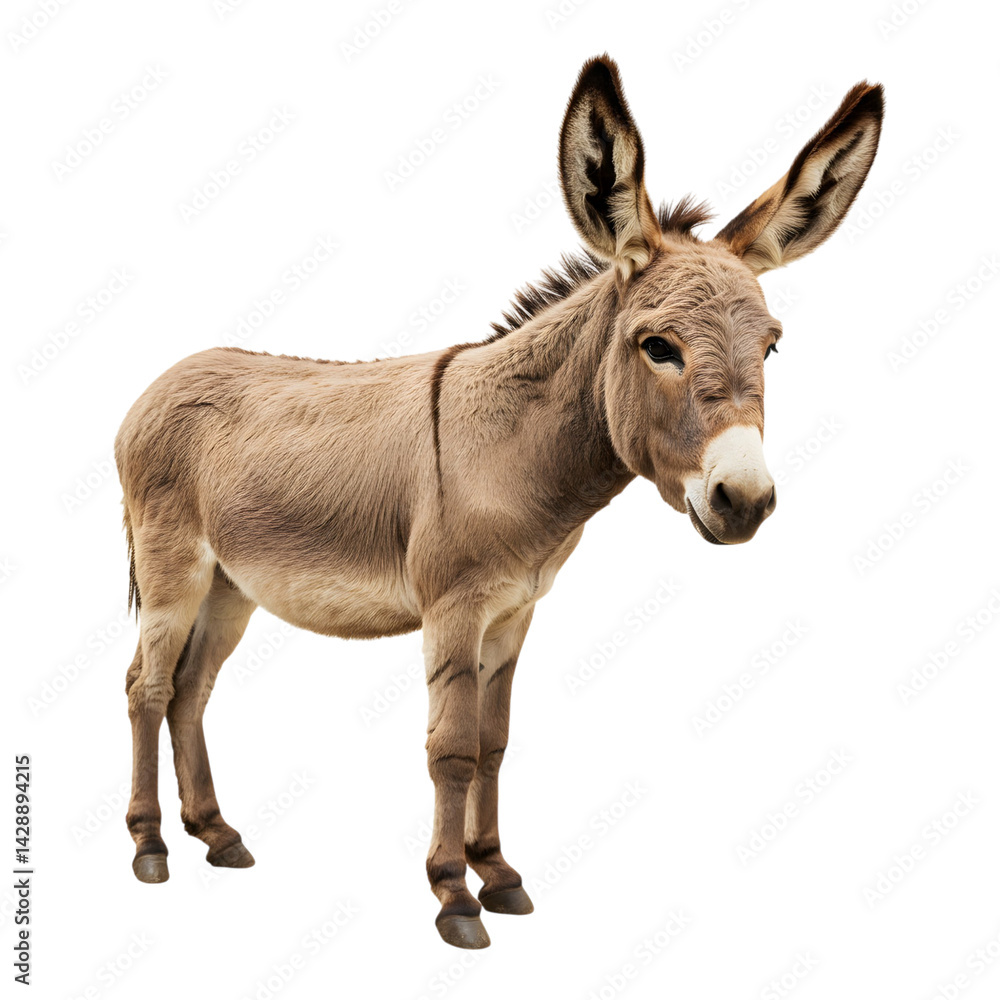 Brown Donkey Standing in Profile Brown Donkey Standing in Profile