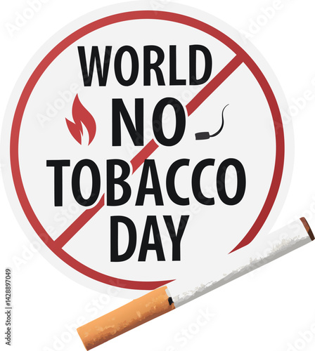 World No Tobacco Day logo white background