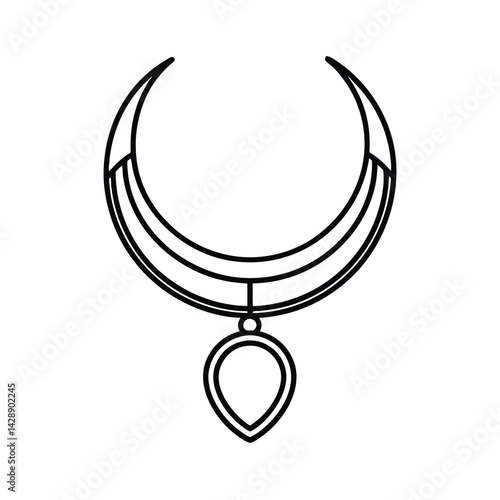 chim crescent moon pendant