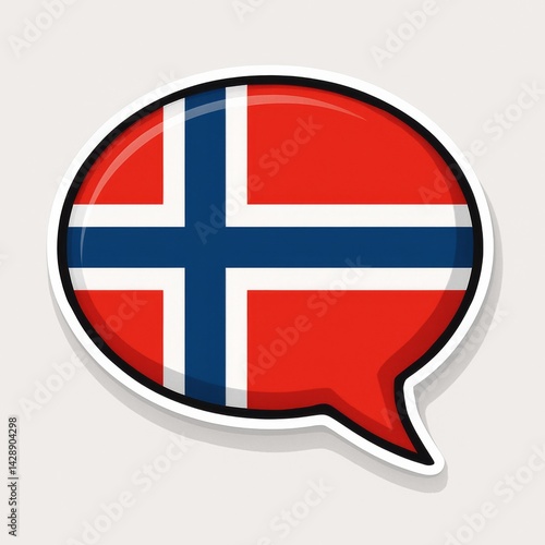 Norwegian flag Speech Bubble