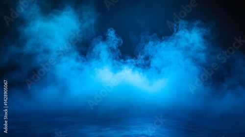 Abstract blue smoke background