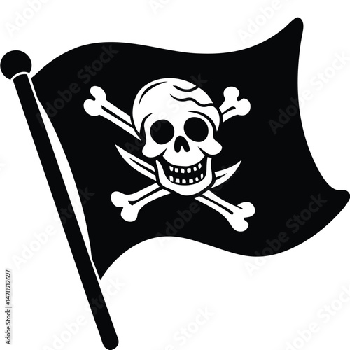 Pirate Flag Vector Illustration