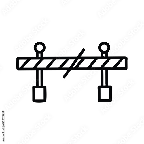 Road Block Vector Illustration