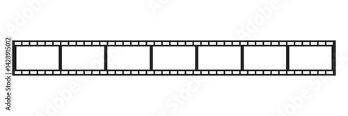 Film strip. movie film long strip icon. vector illustrator. eps10.