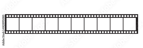 Film strip. movie film long strip icon. vector illustrator. eps10.