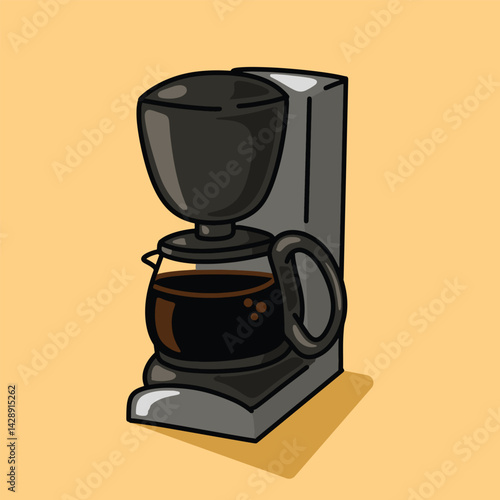 Coffee Machine Vector Illustration