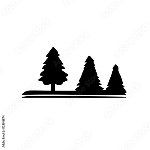 Trees on road Icon for Web, App, and Graphic Design