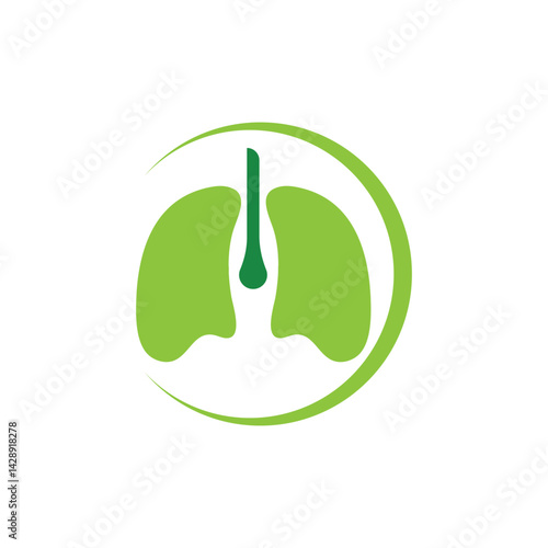 Lungs care logo vector