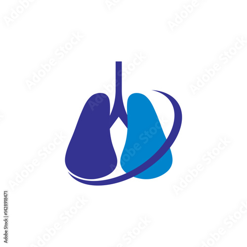 Lungs care logo vector