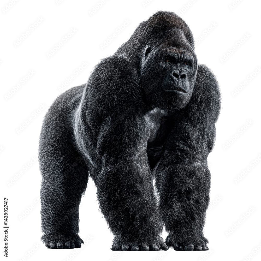 Fototapeta premium Imposing Gorilla: A Majestic Symbol of Nature's Strength