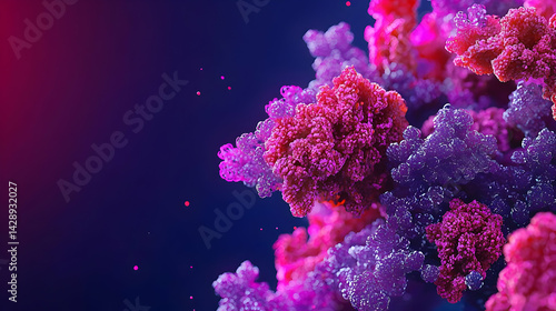 Abstract Pink And Purple Cluster Design