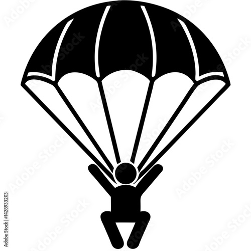 Creative details Skydiving parashoot icon vector illustration 