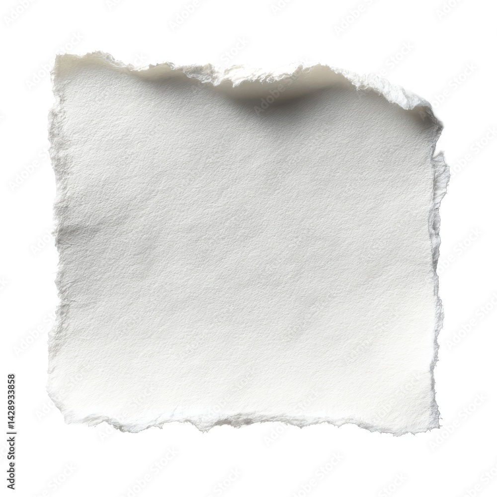 Torn piece of paper close up on white background Torn piece of paper close up on white background