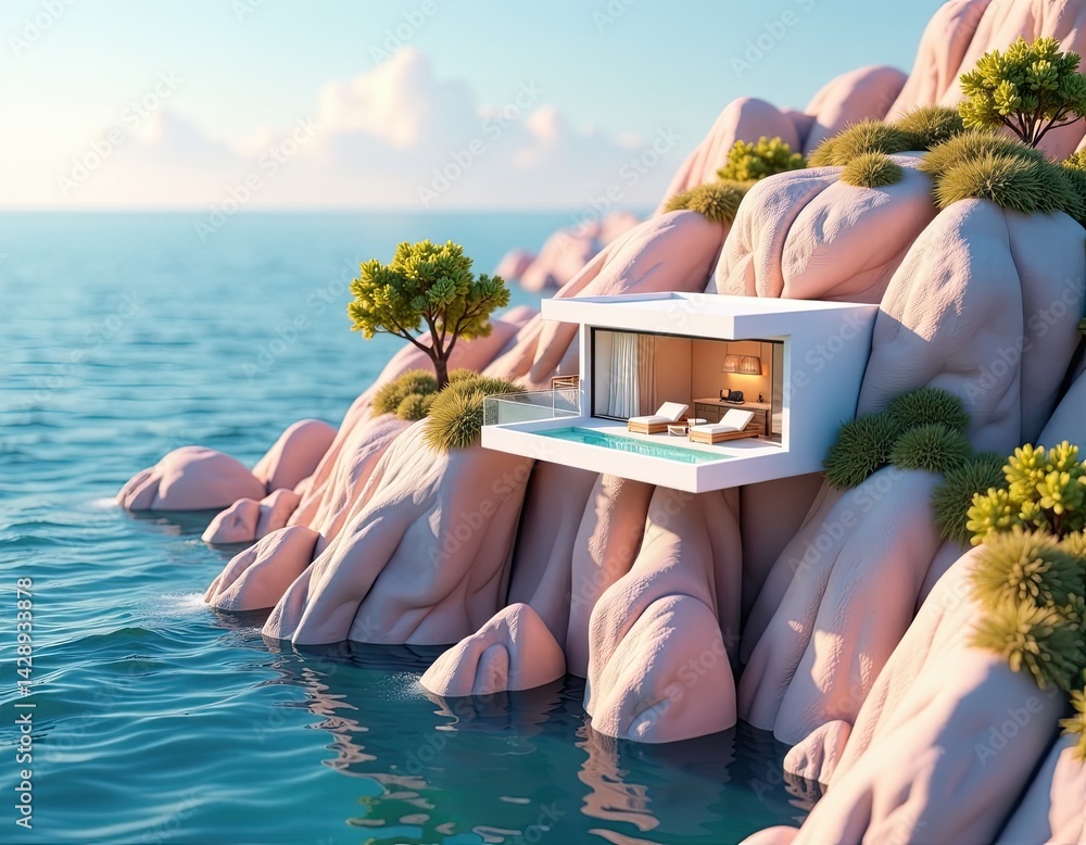 Modern Cliffside Villa with Infinity Pool - Luxury Oceanfront Dream Home