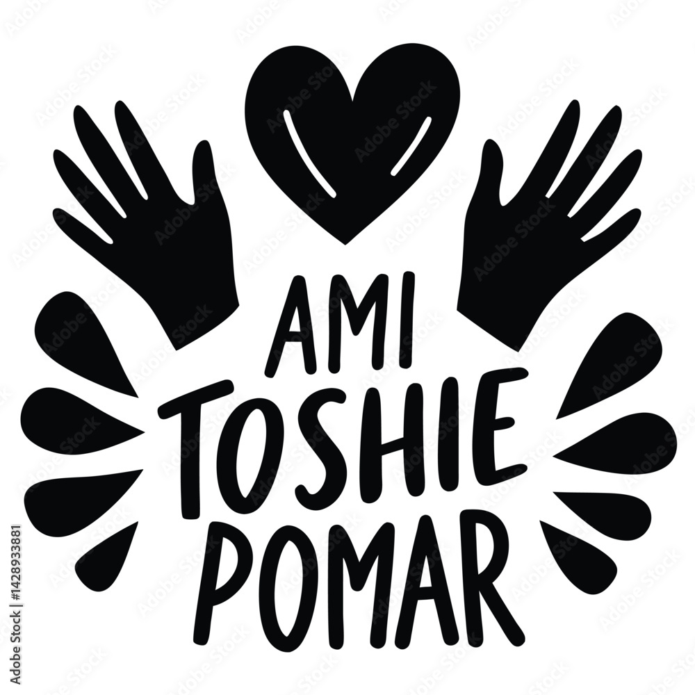 Fototapeta premium hand love icon