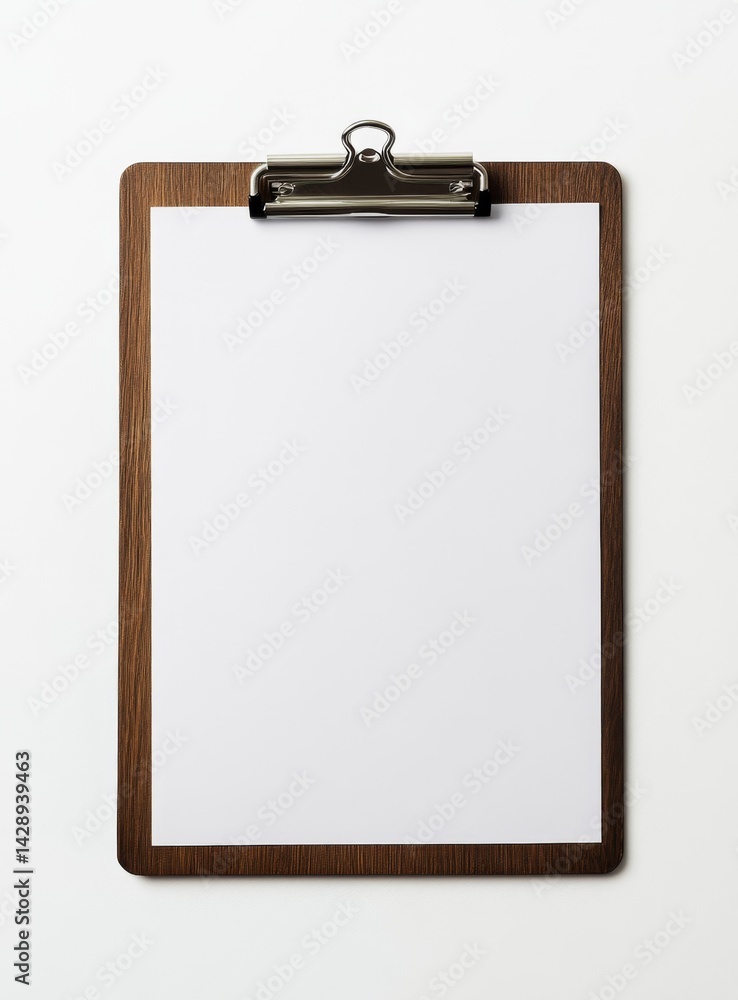 Blank clipboard with paper (1) Blank clipboard with paper (1)