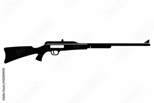 Speargun Silhouette Vector Illustration