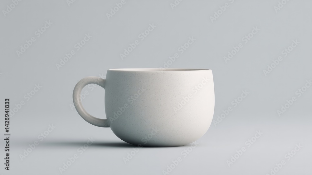 Fototapeta premium minimalistic mockup displays featureless coffee cup against plain backdrop