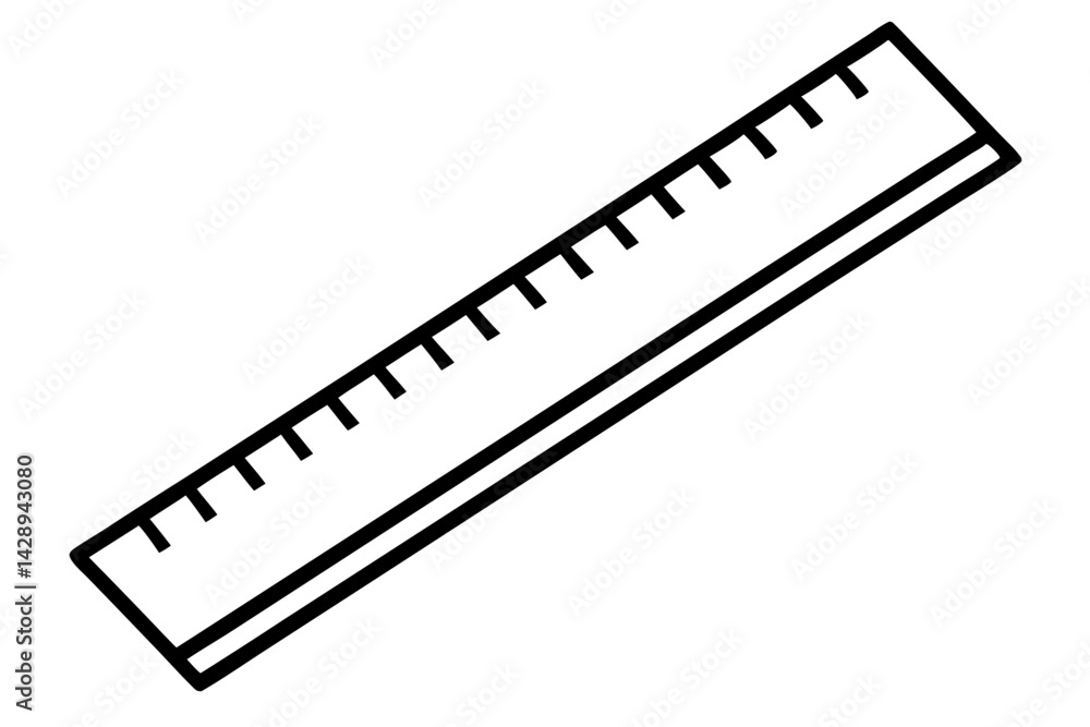 T Square Ruler Line Art Vector Illustration T Square Ruler Line Art Vector Illustration