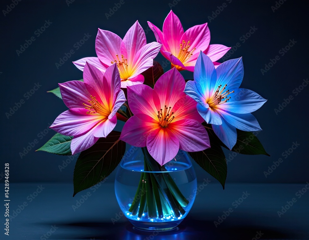 Colorful Flowers in Vase