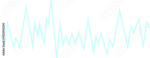 Neon graph line moving horizontally, indicating a sideways data trend without significant change.