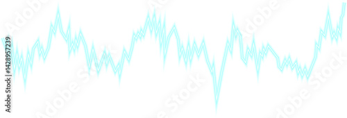 Side-oriented line graphic showing steady directional financial trend along a horizontal axis.