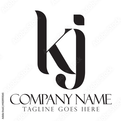 Obraz na płótnie Initial KJ or JK creative, modern, and elegant vector logo design templates for a luxury business w salonie