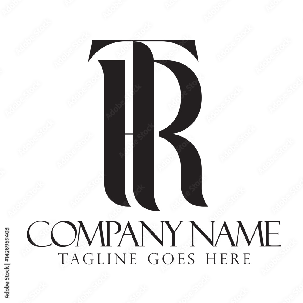 Initial TR or RT creative, modern, and elegant vector logo design templates for a luxury business