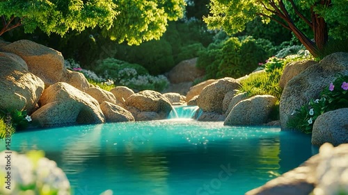 Serene Mountain Stream Pool