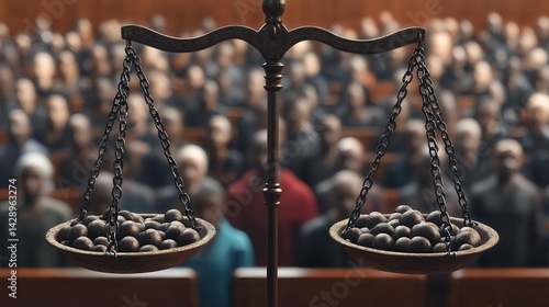 Symbol of Justice: Scales Representing Equality and Balance in Society