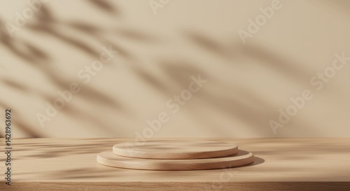 White pieces of stone slabs form a product podium for display. This mock-up is for exhibitions or presentations of cosmetic products or packaging. It is a 3D rendering.