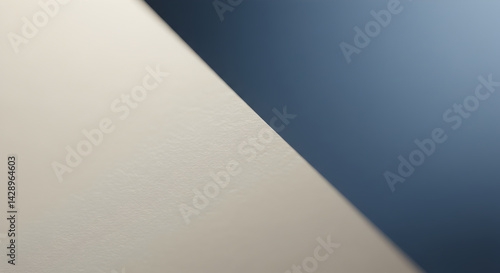Minimalist Arrangement Of Light And Shadow On A Two Toned Background