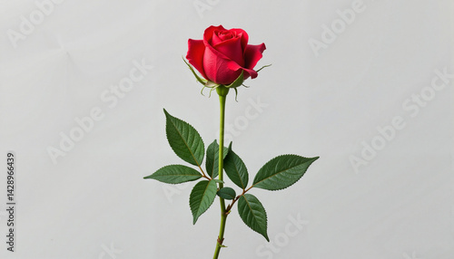 Wallpaper Mural Red rose blooming on white background   Torontodigital.ca