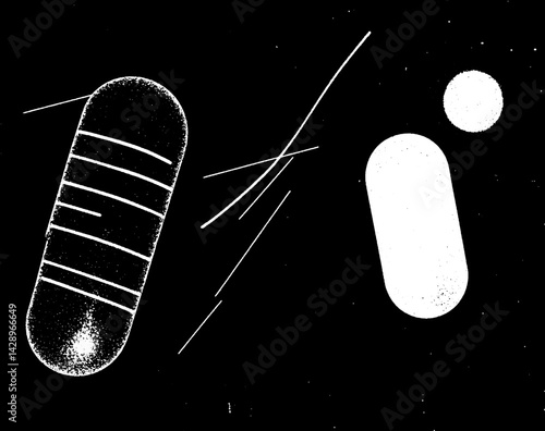 Artistic expression of abstract shapes showcasing contrasts in light and darkness in a contemporary setting