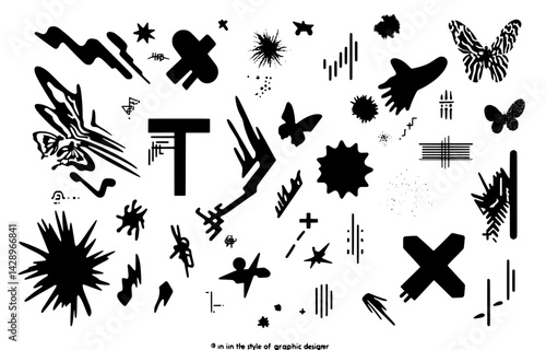 Dynamic black and white abstract patterns evoke creativity in modern art spaces