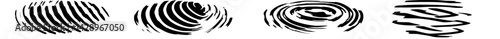 Design patterns showcasing intricate black and white rings in a creative exploration of texture and form